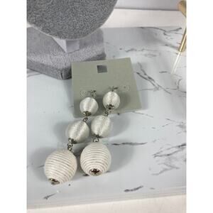 New Boutique White Ball Earrings